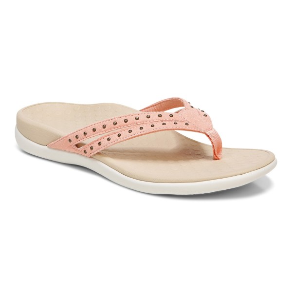 Vionic Sandals Ireland - Tasha Toe Post Sandal Pink - Womens Shoes Sale | NSMQW-9125